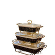 3pcs Ceramic Chafing Dish Set – Moon & Star Design Chafing Dishes