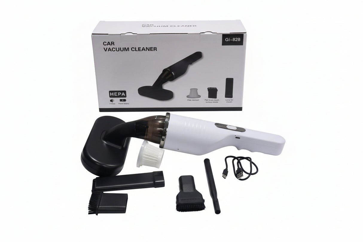 Rechargeable Handheld Car Vacuum Cleaner with HEPA Filter and Accessories