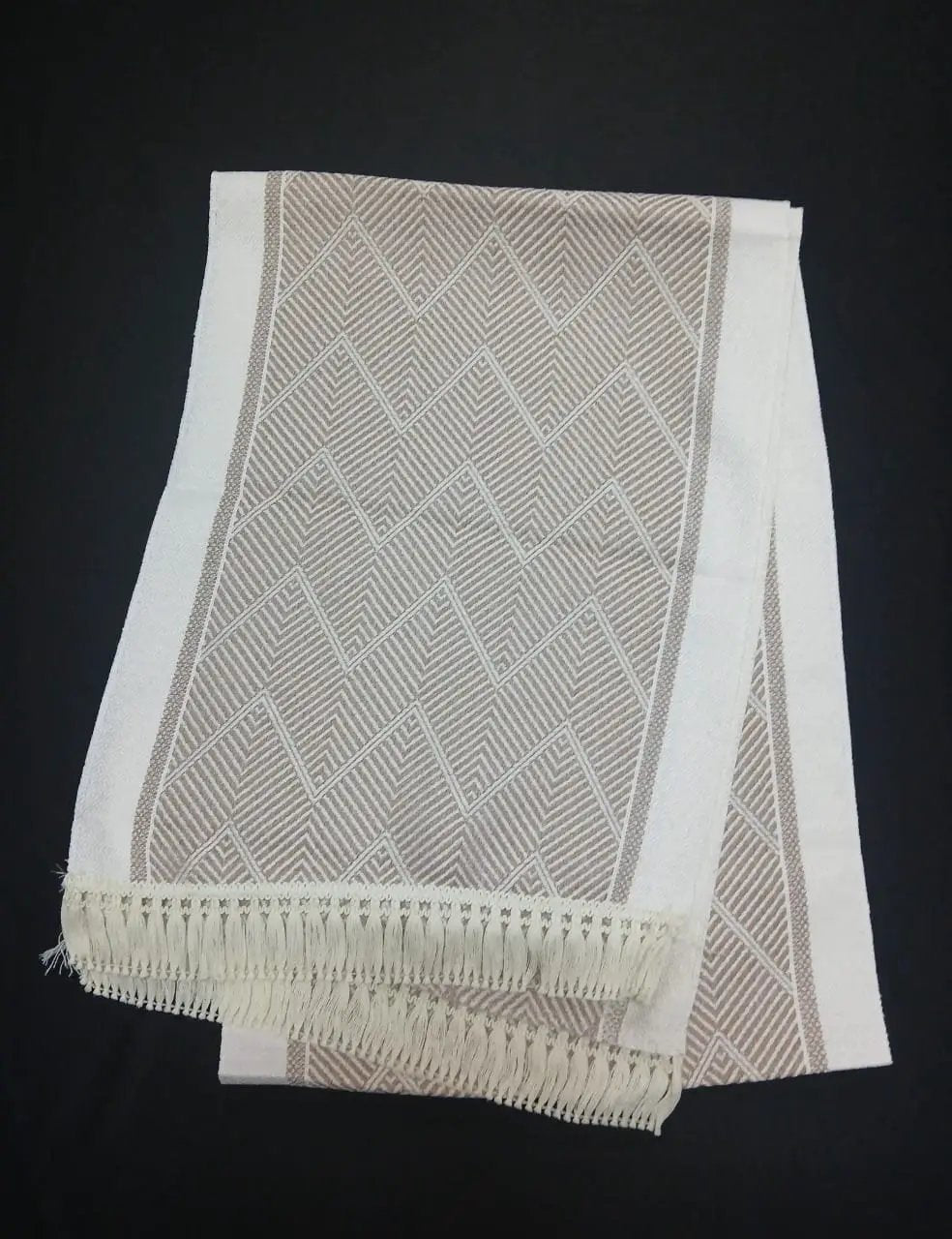 Geometric Tassel Table Runner Table runner Table Runners