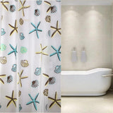 Shower Curtains with Hooks 180x200cm Waterproof PEVA Bathroom Curtain