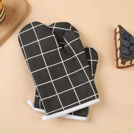 Cotton Linen Heat Resistant Oven Gloves Oven gloves Oven Mitts