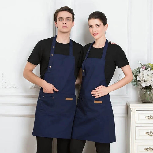 Unisex Apron with Pockets and Adjustable Neck Strap Aprons