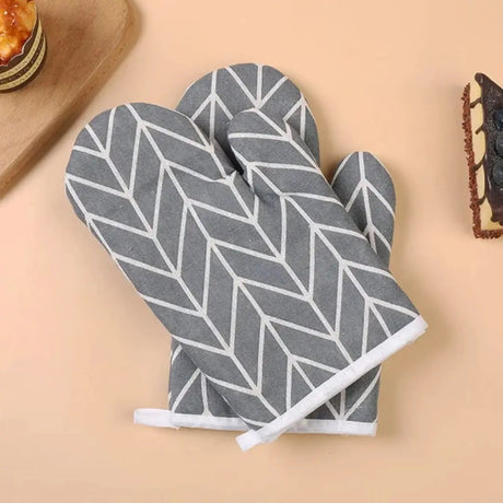 Cotton Linen Heat Resistant Oven Gloves Oven gloves Oven Mitts