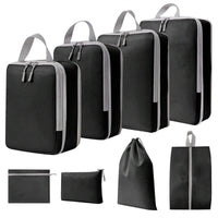 8pcs Compressible Travel Packing Cubes Waterproof Luggage Organizer Set Packing Organizers