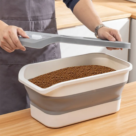 Collapsible Cereal Storage Container 14L Capacity, Space Saving Design, Available in Black- Furaha Finds Kenya