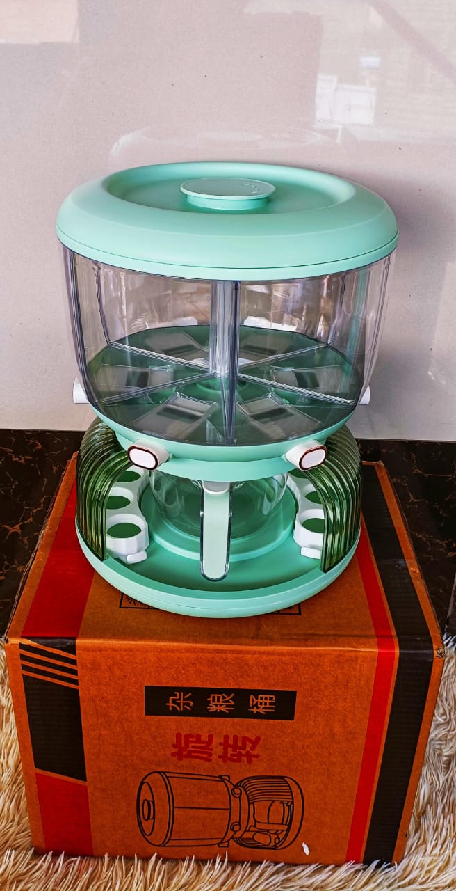 Partitioned Cereals Dispensers with Egg Holder 12kg Capacity Airtight Rotating Storage- Furaha Finds Kenya