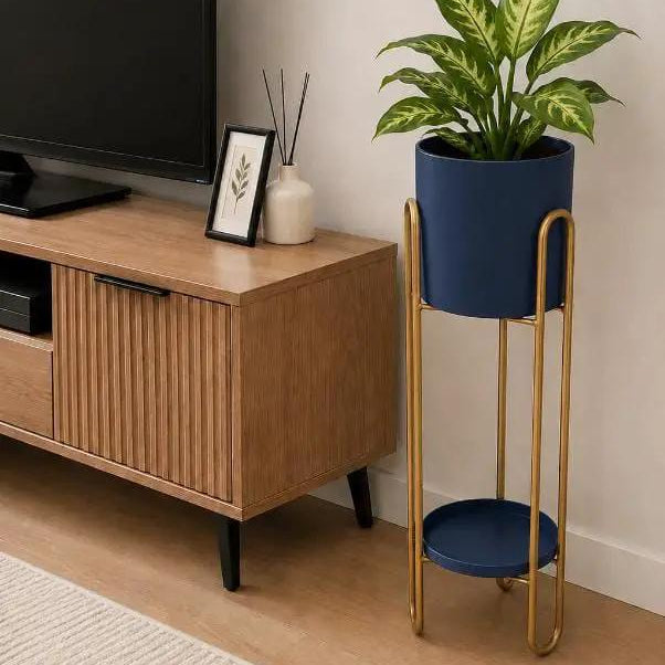Gold Metal Plant Stand with Pot Plant Stands