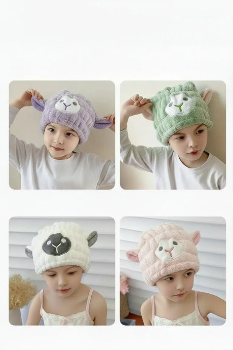 Microfiber Hair Drying Towel Wrap Cap with Bowknot Hair drying towel