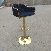 Luxury Braided Velvet Adjustable Bar Stool