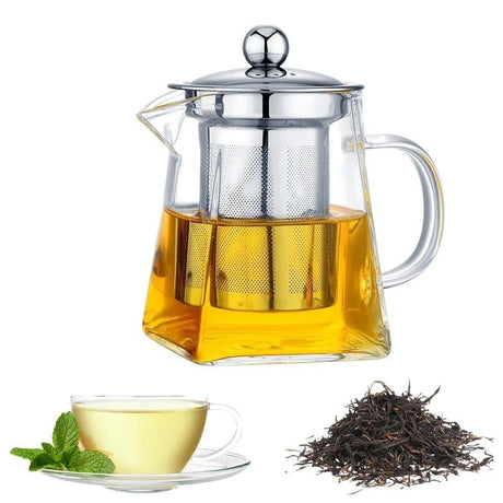 Borosilicate Glass Teapot with Infuser Nordic Style Heat Resistant 950ml Kettle- Furaha Finds Kenya