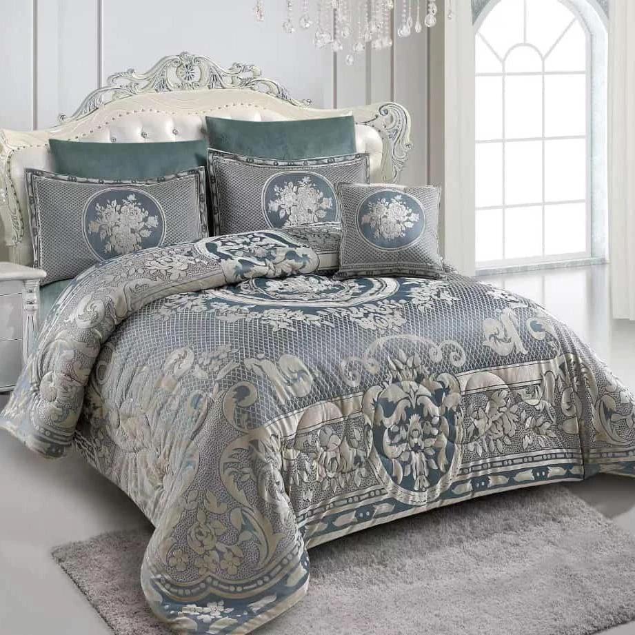 Luxury Silk Velvet Fleece Duvet Set 6x6 with Bedsheet and Pillowcases Bedding