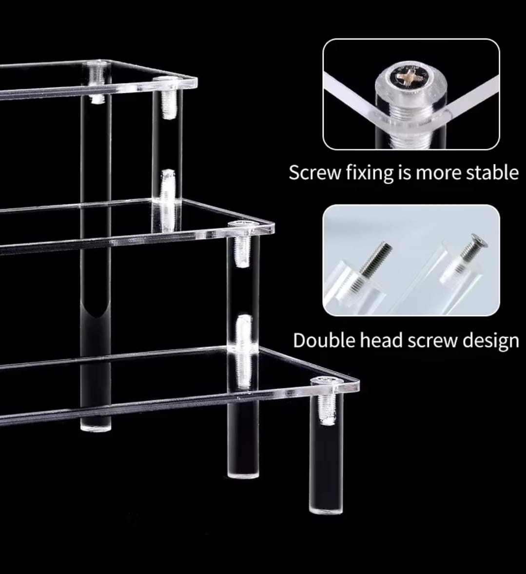 Furaha Finds 3-Tier Acrylic Display Rack