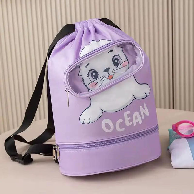Kids' Cartoon Drawstring Swim Bag Swim bag Backpacks
