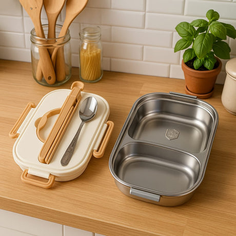 1200ml Stainless Steel Leak-Proof Lunch Box Durable and BPA-Free- Furaha Finds Kenya