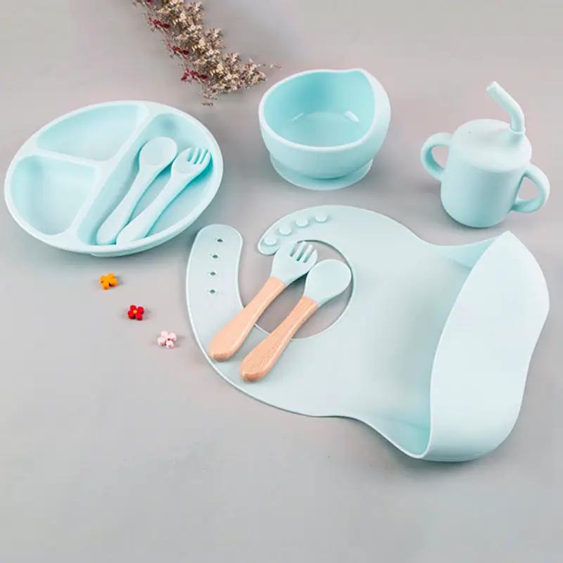 Eco Friendly Silicone Feeding Set For Babies BPA Free Baby & Kids Feeding Essentials