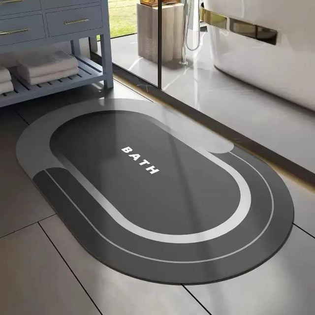 Oval Absorbent Bathroom Mat Bath Mats & Rugs Bath Mats & Rugs