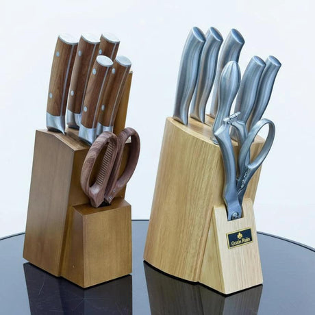8pcs Premium Stainless Steel Knife Set with Wooden Block Knife set Kitchen Appliances