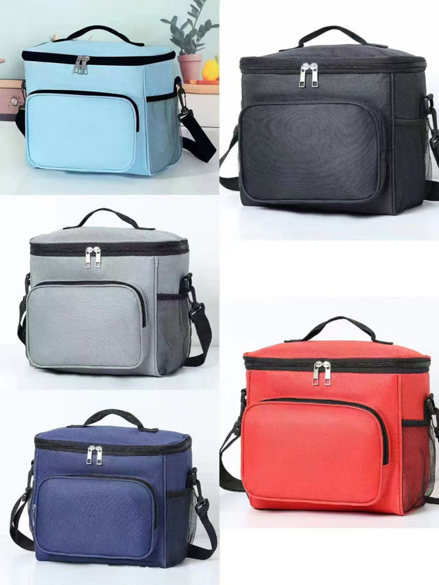 Thermal Insulated Lunch Bag Cooler Bag Waterproof Oxford Fabric 26x17x22cm