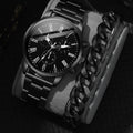 Men's 2 in 1 Geneva Watch & Bracelet Gift Set Jewelry Sets