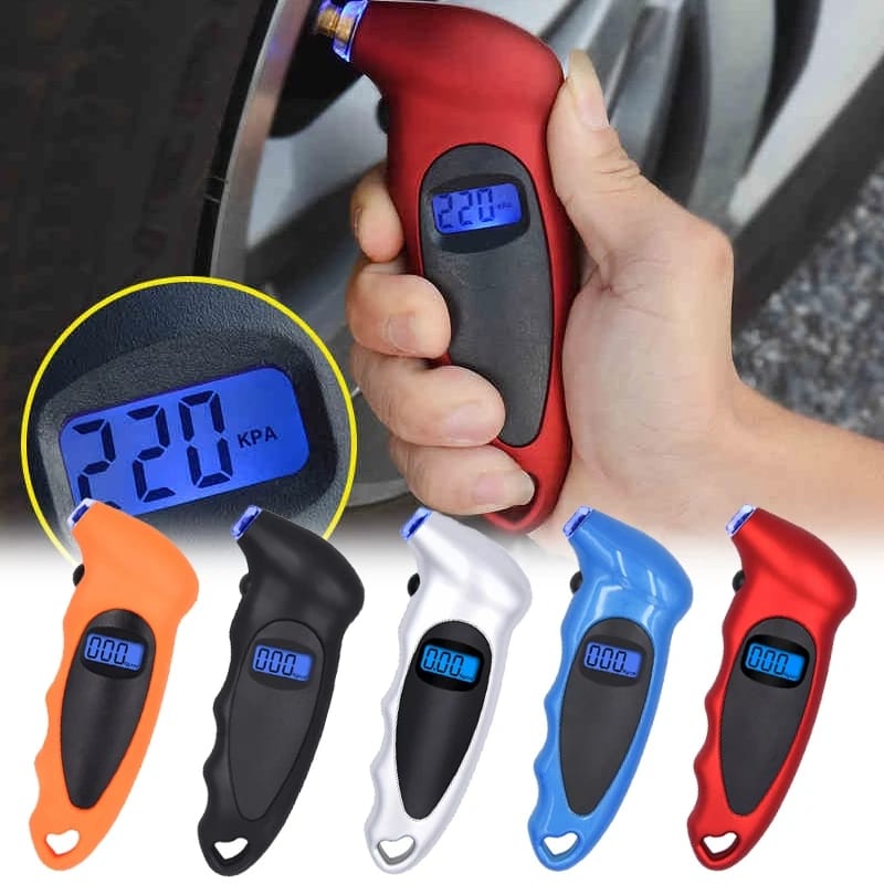 Digital Tire Pressure Gauge – 100 PSI with LCD Backlight and 4 Measurement Settings