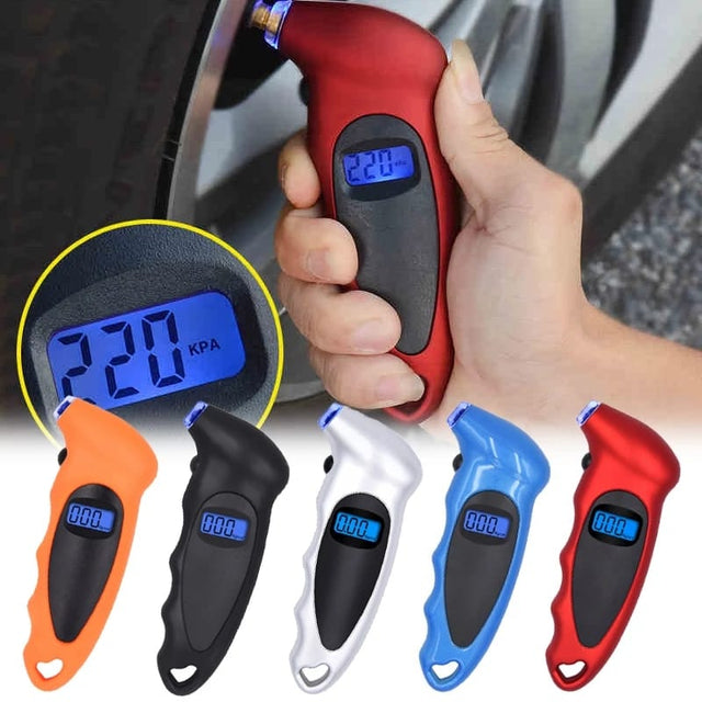 Digital Tire Pressure Gauge – 100 PSI with LCD Backlight and 4 Measurement Settings