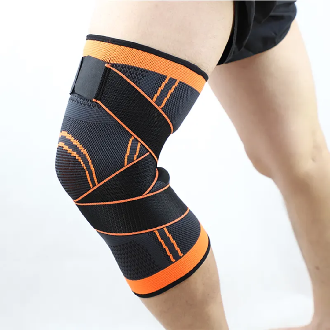 Sports Compression Knee Support Sleeves with Pressure Strap Muscle Relief & Joint Protection 2pcs