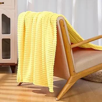 Ribbed Velvet Fleece Throw Blanket Throw blanket Throw Blankets