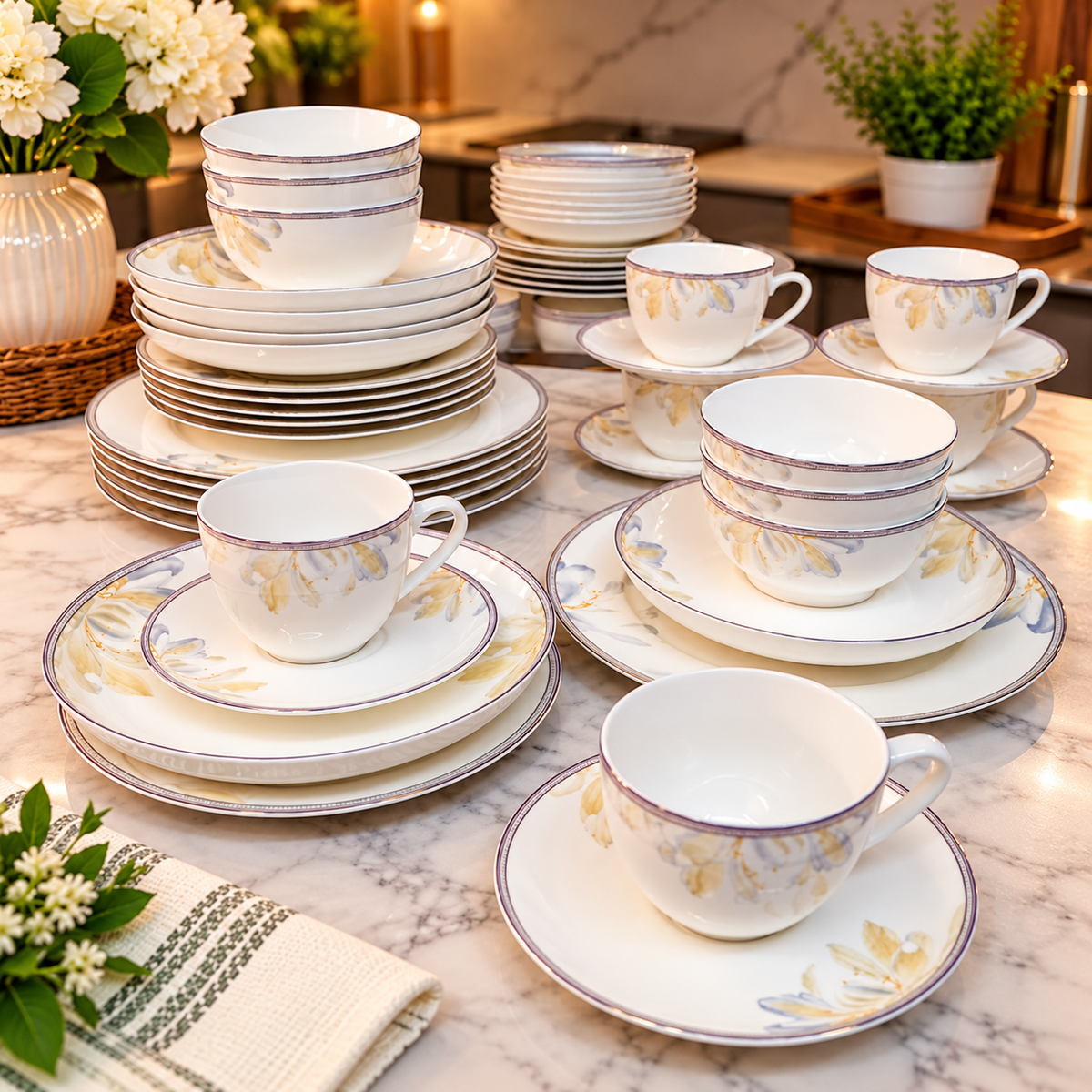 36 Piece Ceramic Dinner Set Dining Set Dinnerware Sets