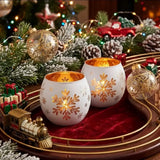 2-Piece Christmas Tealight Holder Set Candle holder Candle Holders