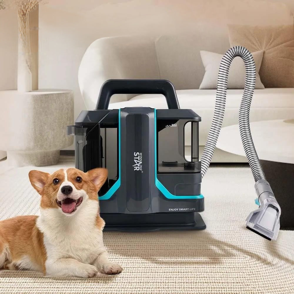 Wet and Dry Handheld Vacuum Cleaner with Double Head for Sofa and Carpet Spot Cleaning