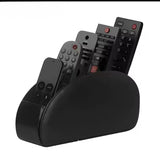 PU Leather Remote Control Holder 5-Compartment Storage Organizer Home & Garden Household Storage Caddies
