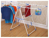 Outdoor Multifunctional Folding Clothes Drying Rack with Blue Joints