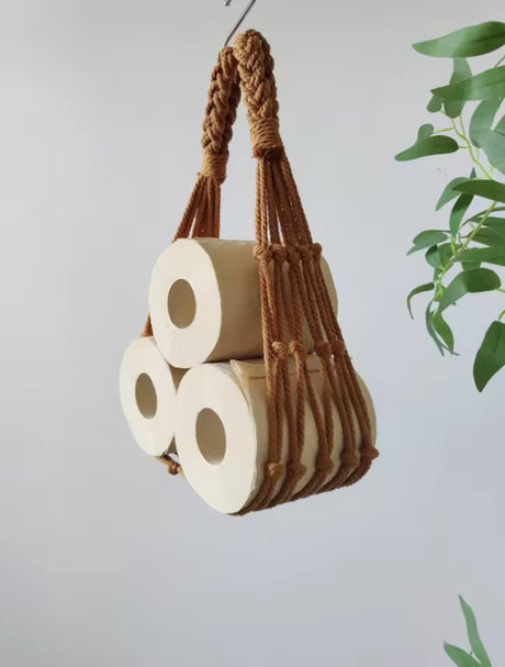 Nordic Style Hanging Cotton Rope Roll Paper Holder