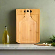 3-Piece Bamboo Cutting Board Set with Handle Cutting Boards
