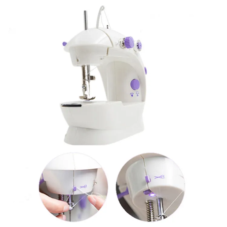 Mini Electric Sewing Machine Double Thread with Two Speed Control + AC/DC Adapter- Furaha Finds Kenya