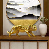 Gold Resin Tiger Statue Statue Sculptures & Statues
