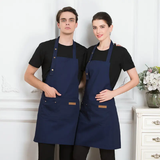 Unisex Apron with Pockets Adjustable Neck Strap, Durable Polyester for Kitchen, Cafe & Salon Use.- Furaha Finds Kenya