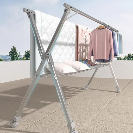 Stainless Steel Drying Rack Expandable, Foldable & Versatile Laundry Organizer