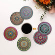 6pcs Mandala Print Drink Coasters Set Coasters Coasters