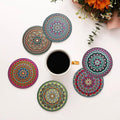 6pcs Mandala Print Drink Coasters Set Coasters Coasters