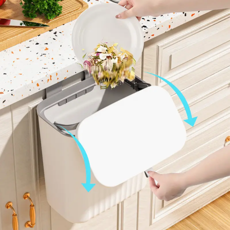 Nordic Trash Can Kitchen Cabinet Storage Smart Bucket with Lid Strong & Durable Design- Furaha Finds Kenya