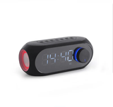 Portable Digital Alarm Clock with Bluetooth Speakers USB Charging Table Clock for Bedroom & Travel