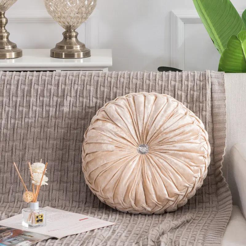 European Round Pumpkin Velvet Pillow Throw Pillows