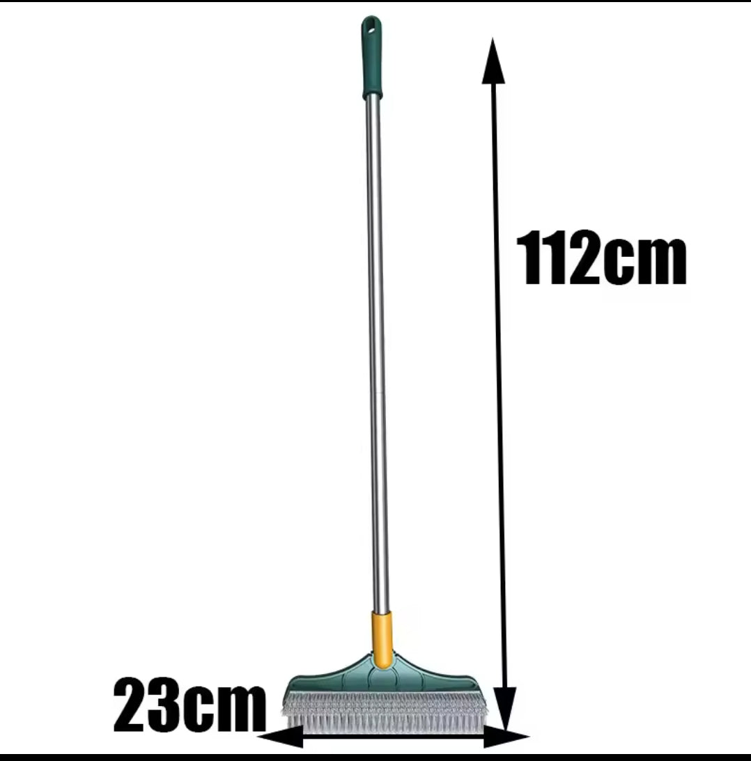 Furaha Finds 2 in 1 V-Shape Magic Broom and Squeegee. Lightweight plastic cleaning tool for wet and dry cleaning. Perfect for kitchens, bathrooms, and pool decks.