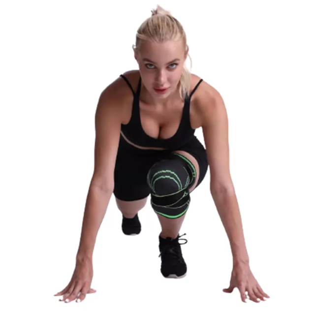 Sports Compression Knee Support Sleeves with Pressure Strap Muscle Relief & Joint Protection 2pcs