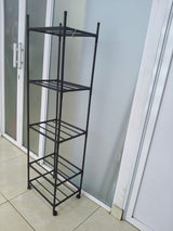 5-Tier Multipurpose Storage Rack with Hooks