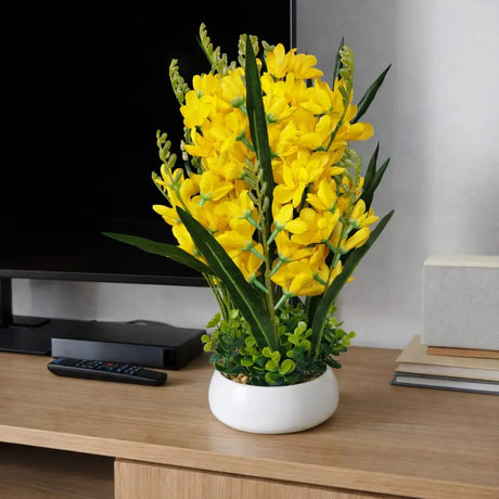 Table Top Big Potted Flowers Artificial Flowering Plants