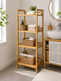 Bamboo 4-Tier Bathroom Rack Bathroom Rack Bathroom Accessories