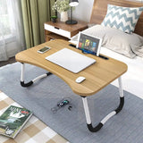 Foldable Breakfast Laptop Table No Assembly For Small Spaces Desks Folding Tables