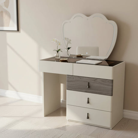 Dressing Table with Clear Display & Led Mirror Dressing table Dressing Tables